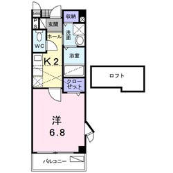 寝屋川市駅 徒歩17分 2階の物件間取画像